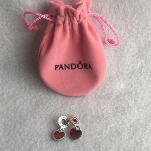 Pandora 2 piece of my heart mother daughter charm